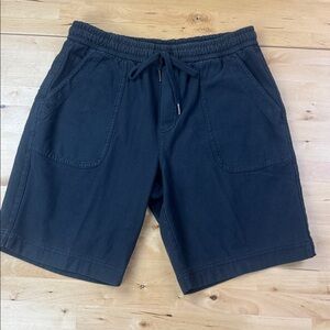 Athleta Farallon Bermuda Shorts Black Size 8 Drawstring Pockets Stretch